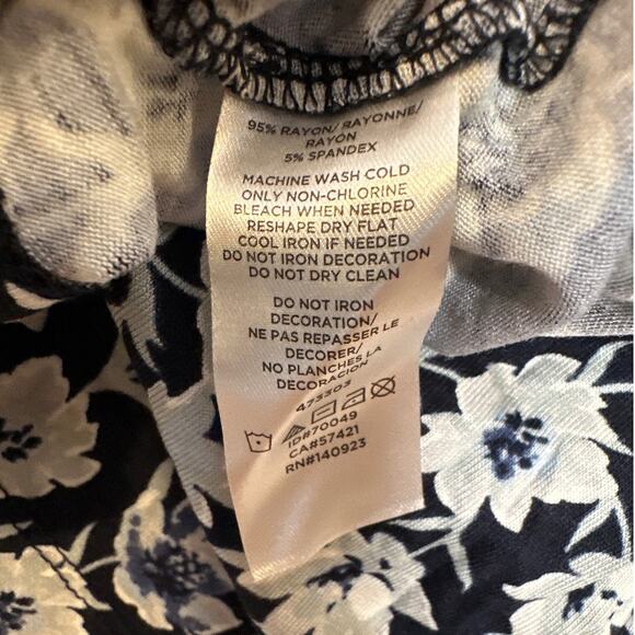 NWT Ann Taylor LOFT Blue floral tank top PETITE XS - Picture 5 of 6